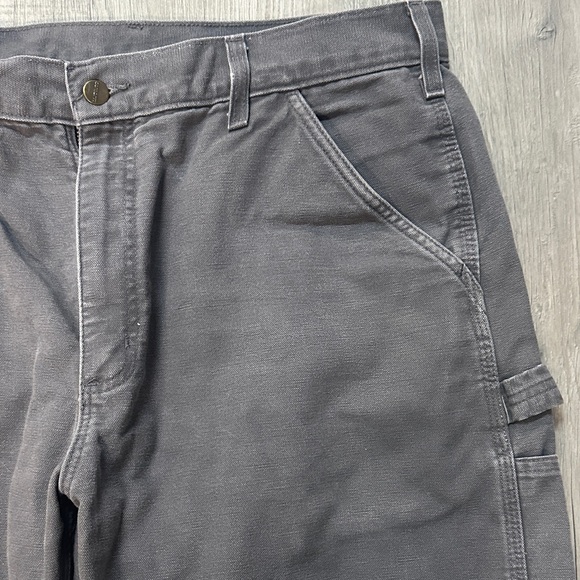 Men's Flannel Lined Gray Duck Canvas pants | 36 x 32 - Picture 4 of 10